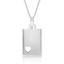 Picture of DOG TAG, HEART CUTOUT. 12x17mm with chain